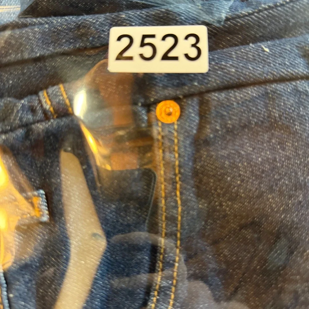 Vintage Levis Orange Tab Jeans Mens 35x30 Dark Wash Tapered Leg Made in USA 691